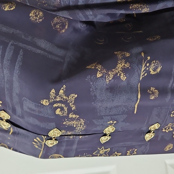 Pride & Joy Vintage Women's Blue Art to Wear Tunic Style Size 12 - Picture 9 of 9